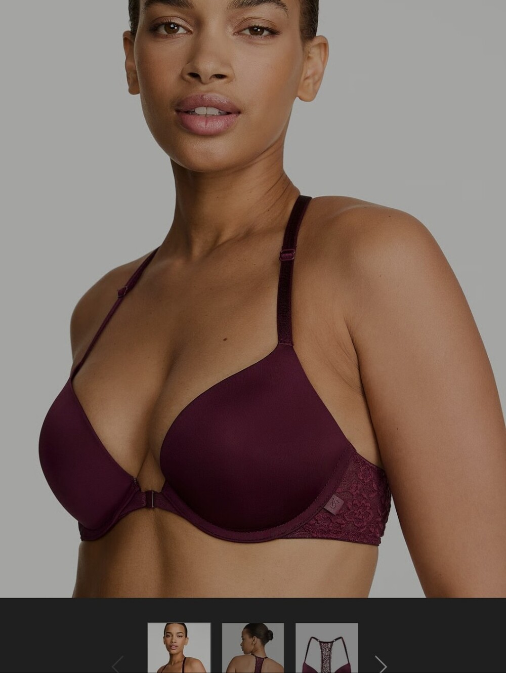 Victoria's Secret Plum Push-Up T-Shirt Bra Maroon Nwt 34f